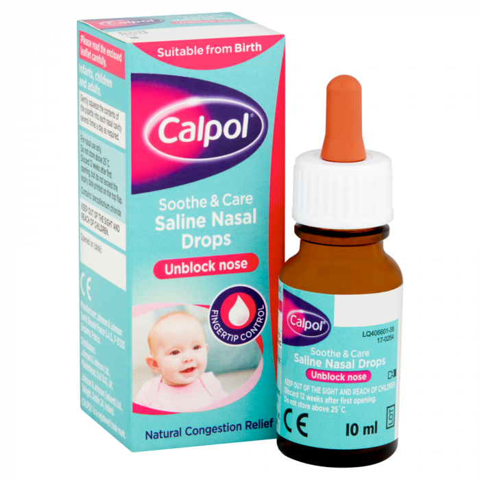 Calpol Soothe And Care Saline Nasal Drops - 10ml