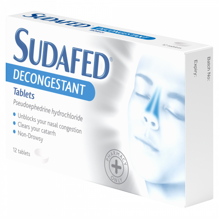 Sudafed Decongestant Non Drowsy – 12 Tablets
