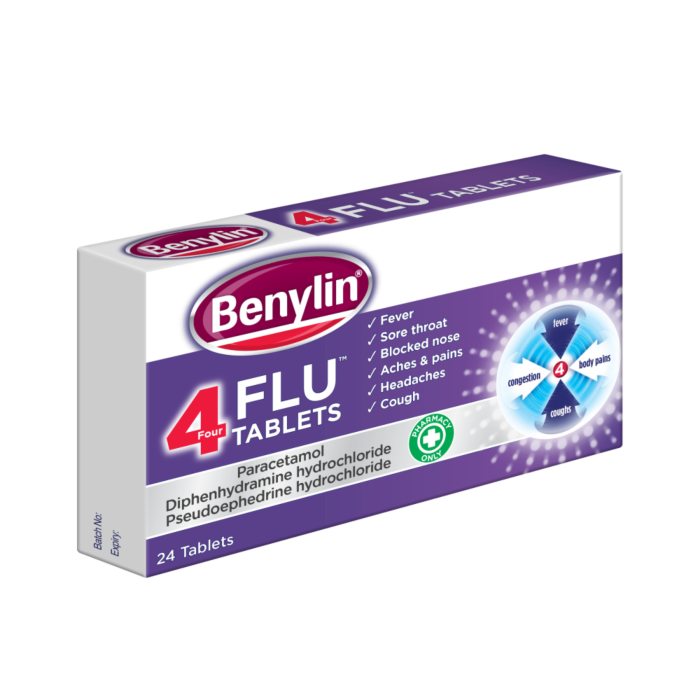 Benylin 4 Flu – 24 Tablets