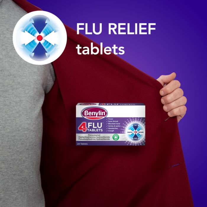 Benylin 4 Flu – 24 Tablets