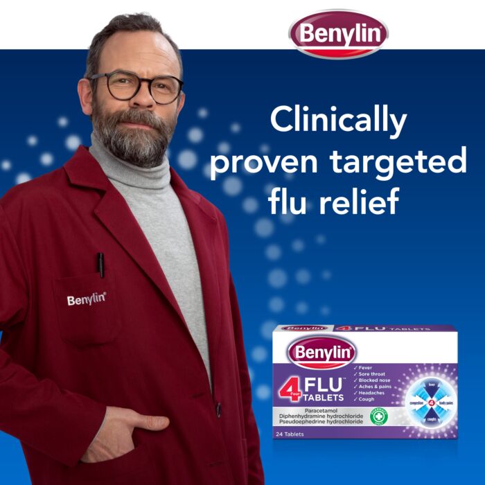 Benylin 4 Flu – 24 Tablets