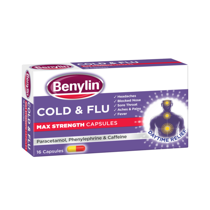 Benylin Cold & Flu Max Strength – 16 Capsules