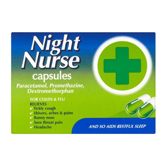 Night Nurse Cold & Flu Capsules – 10 Capsules