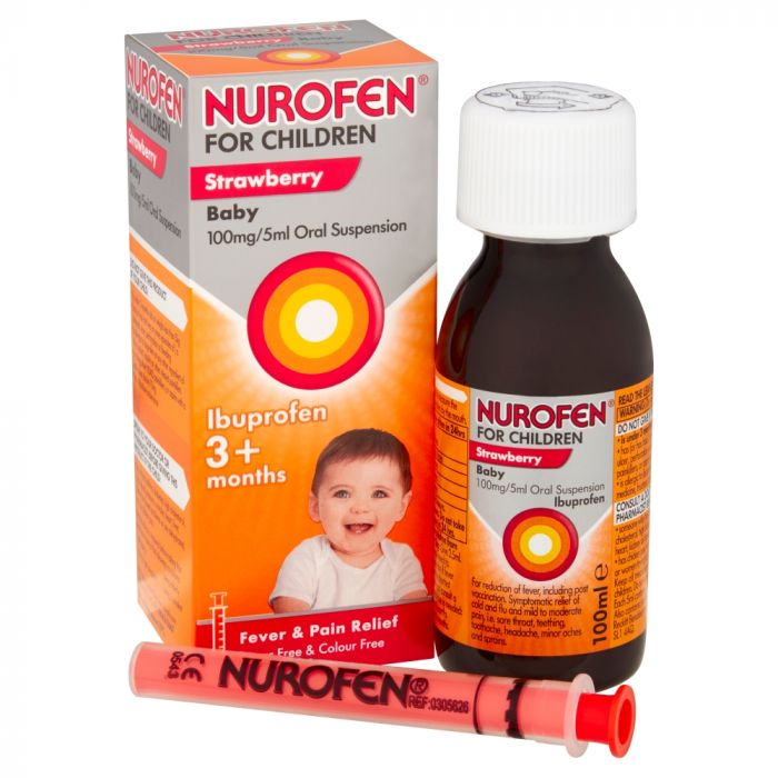 Nurofen For Children Strawberry 100mg/5ml - 100ml
