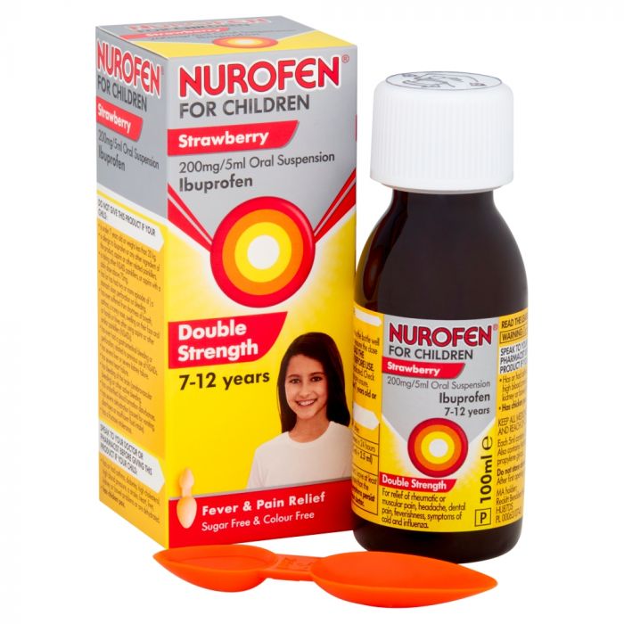 Nurofen for Children Strawberry 200mg/5ml Double Strength - 100ml
