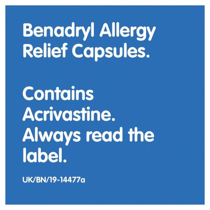 Benadryl Allergy Relief – 24 Capsules