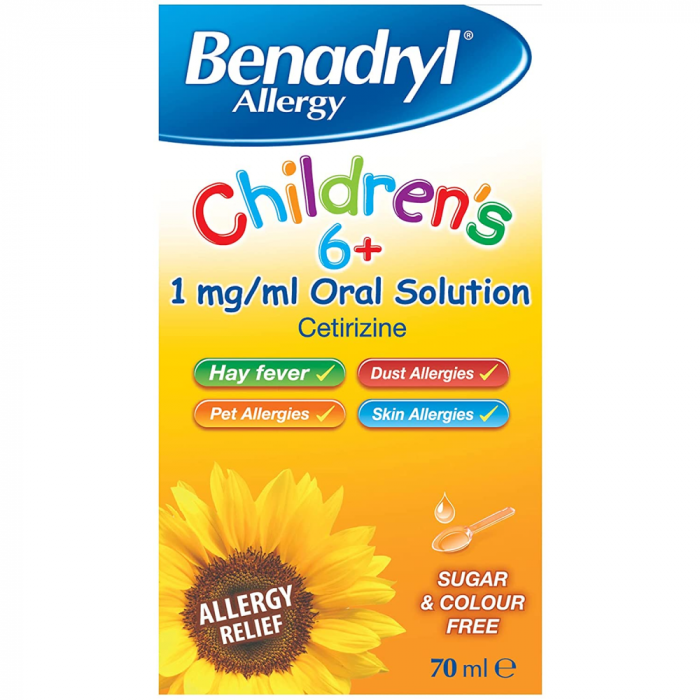 Benadryl Allergy Childrens 1 mg/ml Oral Solution - 70ml