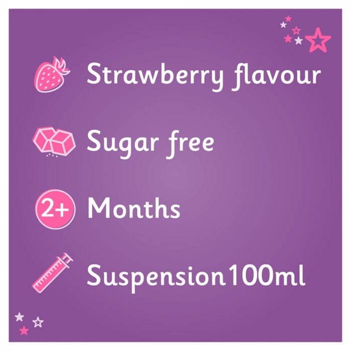 Calpol Sugar Free Infant Suspension Strawberry - 100ml