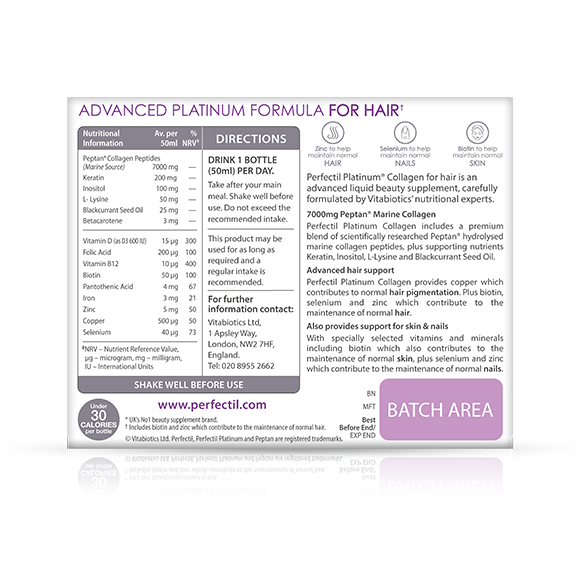 Vitabiotics Perfectil Platinum Collagen Hair Drink