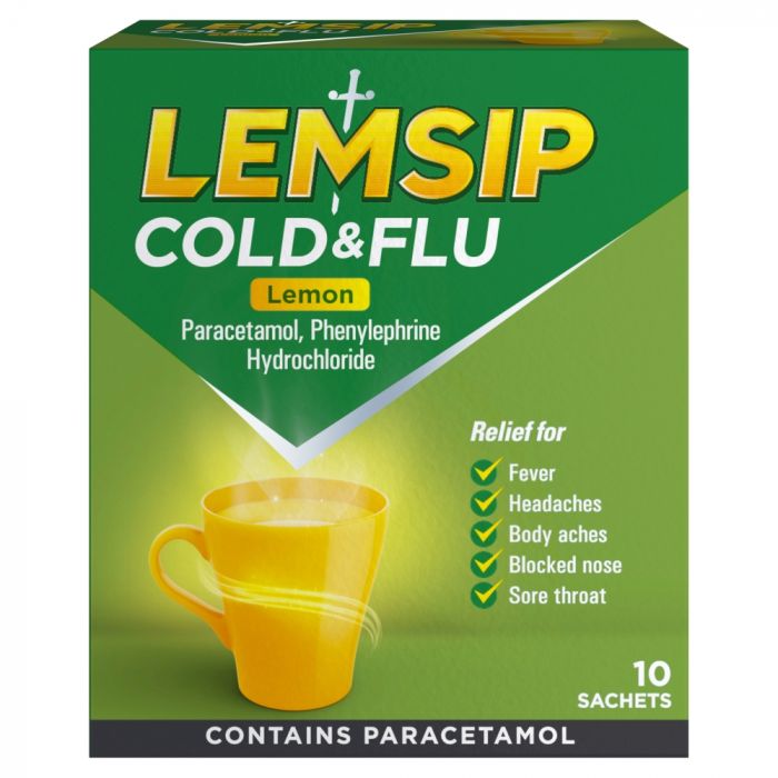 Lemsip Cold & Flu Lemon – 10 Sachets