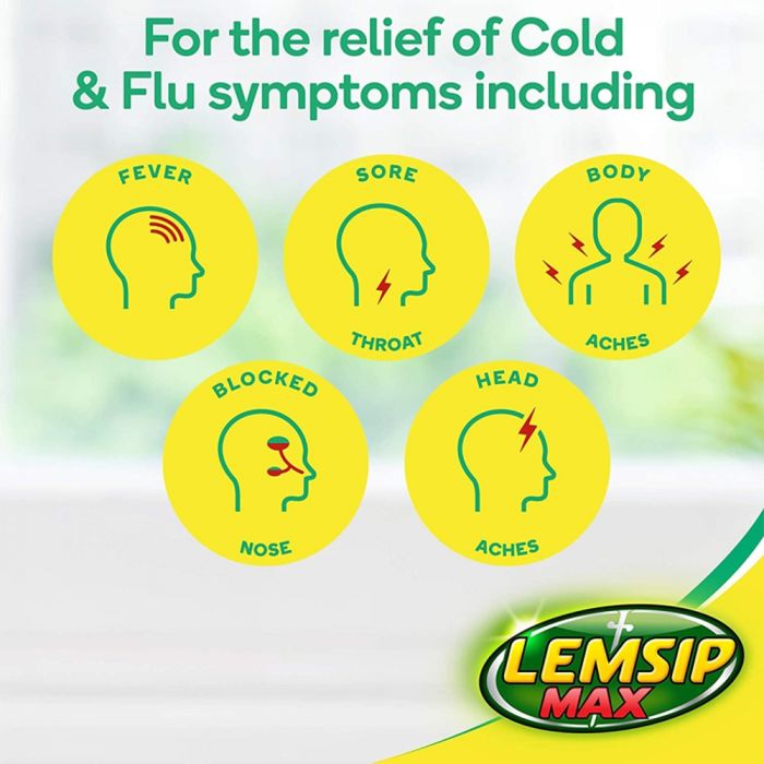 Lemsip Max Cold And Flu Blackcurrant - 5 Sachets