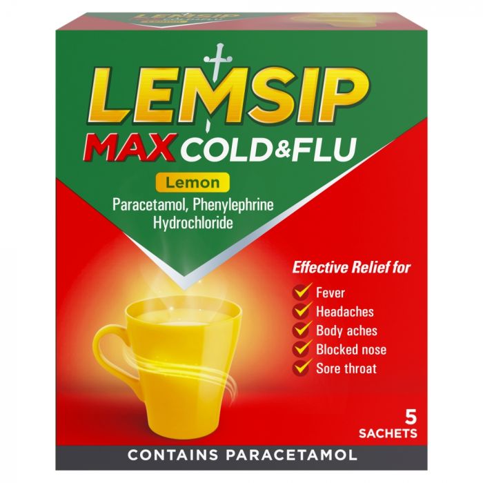 Lemsip Max Cold & Flu Lemon – 5 Sachets
