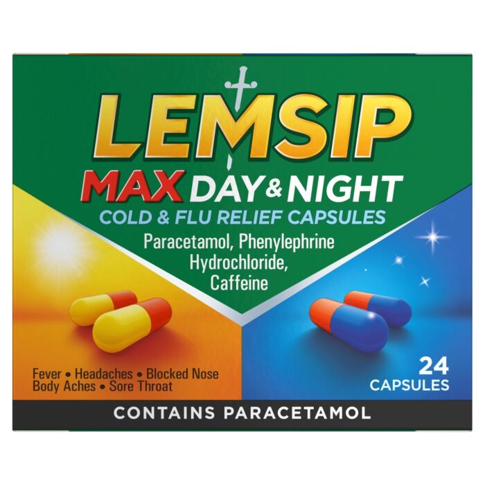 Lemsip Max Day & Night Cold & Flu Relief - 24 Capsules