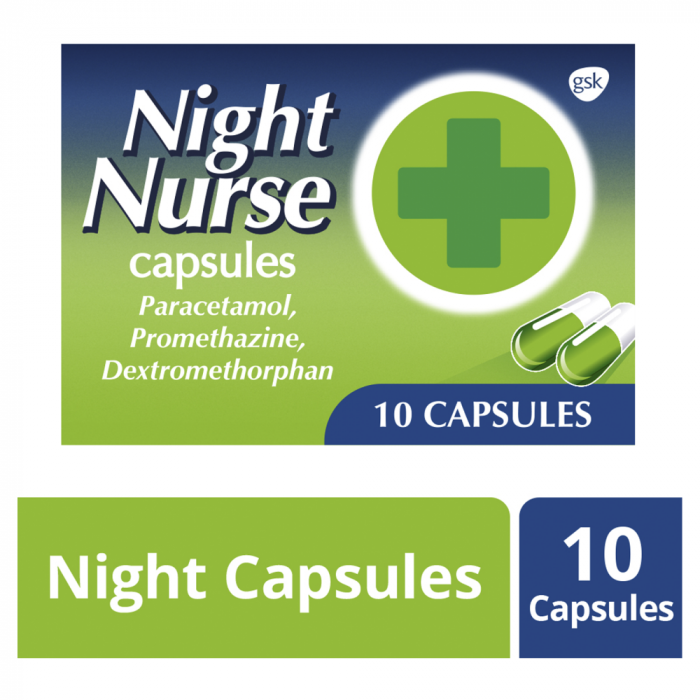 Night Nurse Cold & Flu Capsules – 10 Capsules