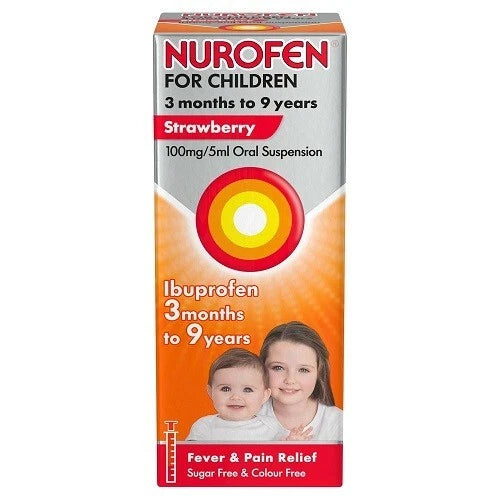 Nurofen For Children 3 months to 9 years strawberry  - 100ml/5ml Oral Suspension