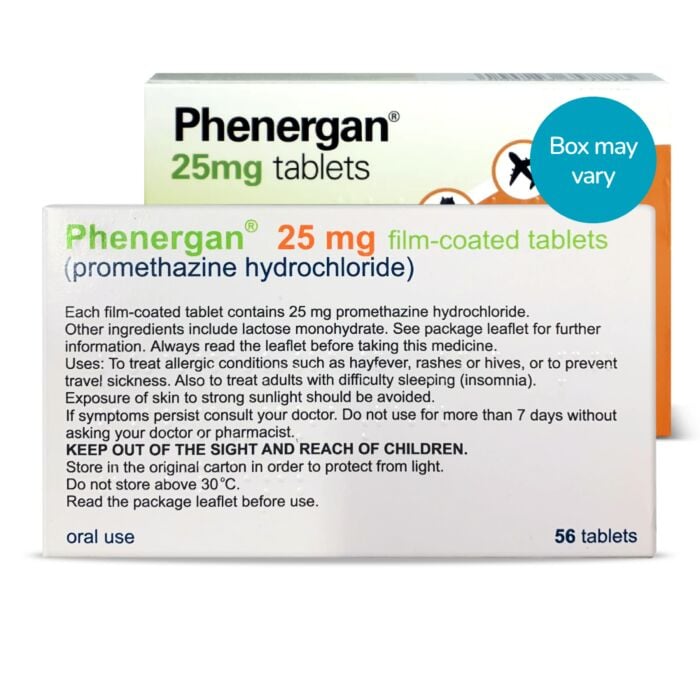Phenergan 25mg (Promethazine Hydrochloride) - 56 Tablets
