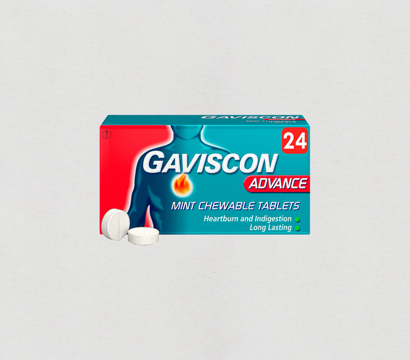 GAVISCON ADVANCE MINT CHEWABLE TABLETS 24's