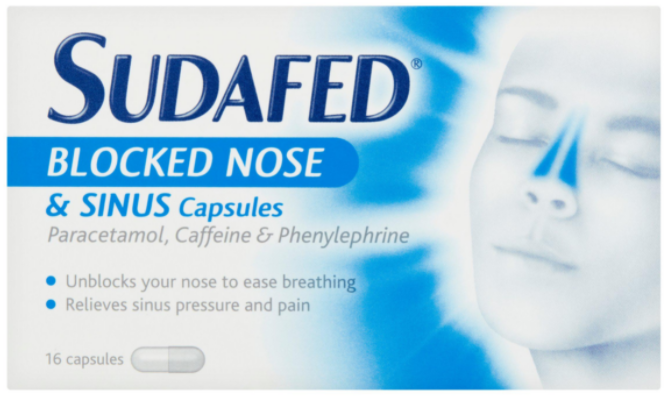 Sudafed Blocked Nose & Sinus - 16 Capsules