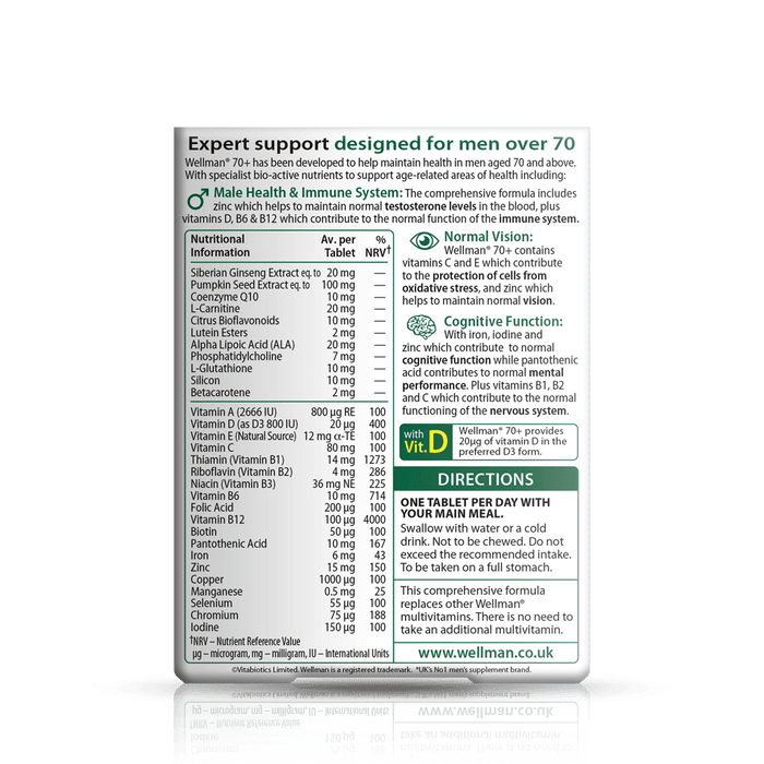 Vitabiotics Wellman 70+