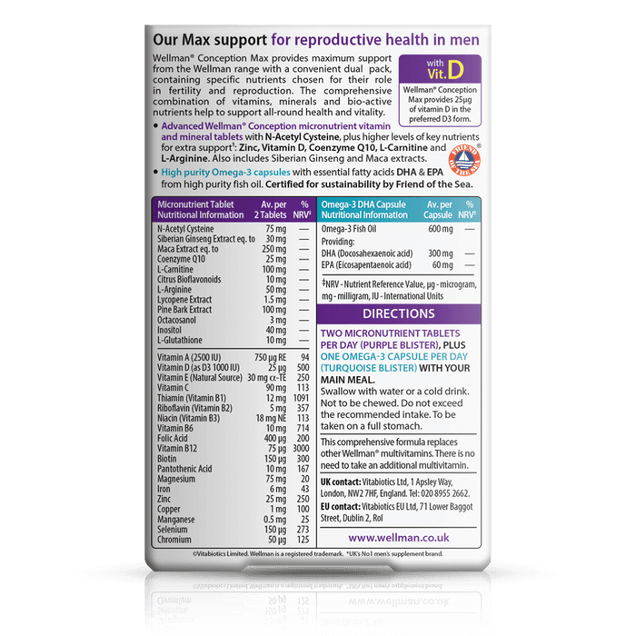 Vitabiotics Wellman Conception Max
