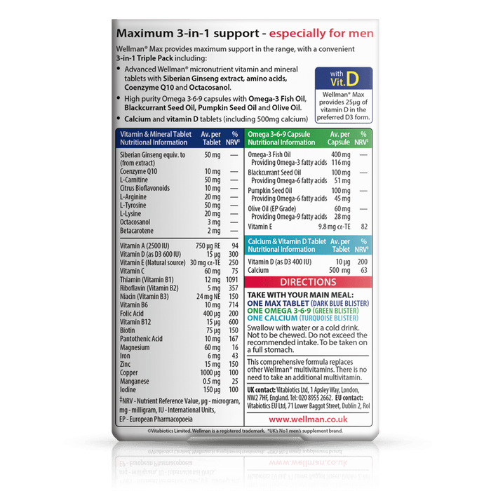 Vitabiotics Wellman Max